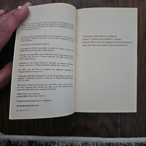 Omen: Star Wars Legends Fate of the Jedi Christie Golden - Picture 7 of 7